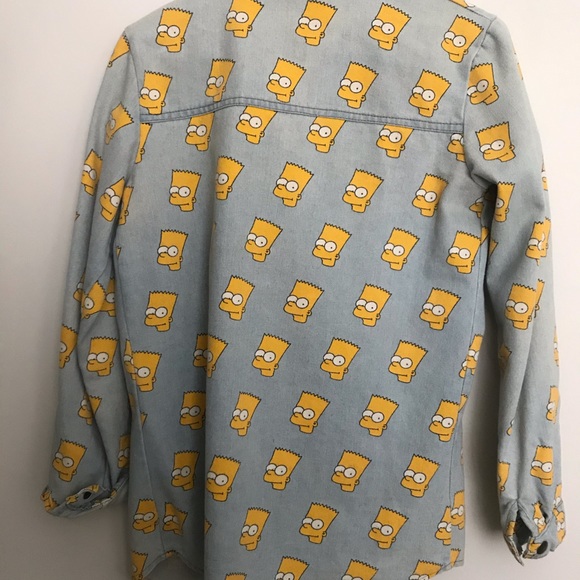 Bart Simpson vintage jean button-up - Picture 2 of 2